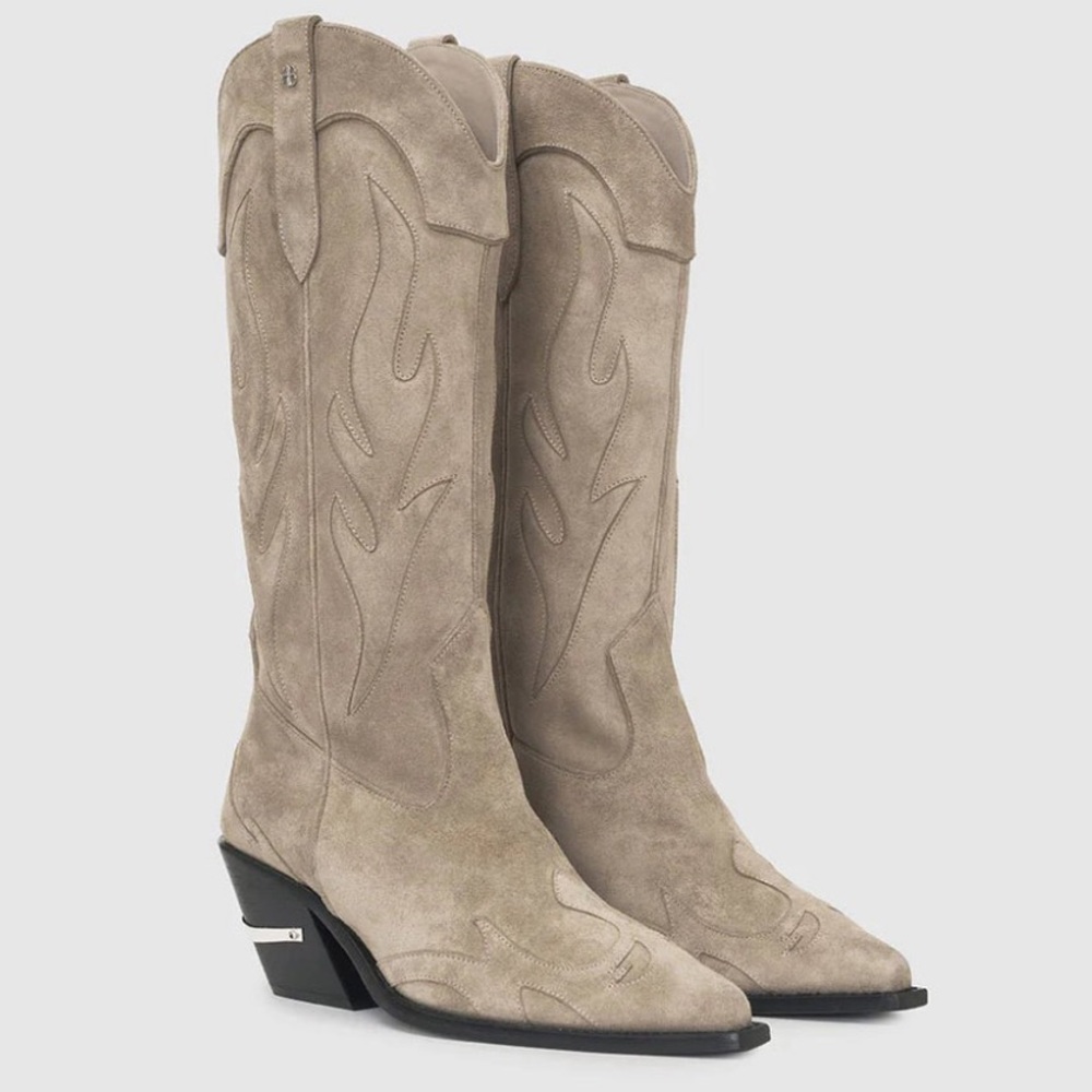 Anine Bing Tania Suede Western Boots